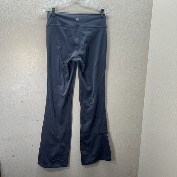 Athleta Mid Rise Bootcut Flare Pants Blue Yoga Gym Athletic Stretch Pull On Sz M - Picture 5 of 7